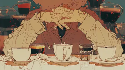 Artistic Depiction Person Dissolving Coffee Abstract Wallpaper 4K 5824x3264 Hd, Desktop, Wallpaper, Featuring, An, Artistic, Depiction, Of, Person, Dissolving, Into, Coffee, Gray, Brown, Ultrawide, 4k