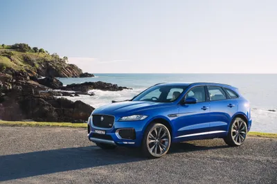 Dreamy Blue Wallpaper Cars Wallpaper 4K 3976x2652 Blue, Jaguar, F-pace, Suv, Car, Parked, On, A, Coastal, Road, Beside, Rocky, White, Landscape, 4k