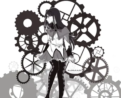Sleek Gears Wallpaper Fantasy Wallpaper 4K 3100x2500 Gears, Homura, Akemi, Anime, (puella, Magi, Madoka, Magica), Desktop, White, Gray, Square, QHD