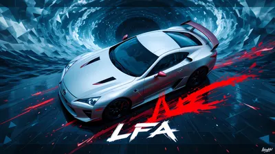 Vibrant Silver Wallpaper Cars Wallpaper 4K 7680x4320 Silver, Lexus, Lfa, Sports, Car, Centered, Against, A, Swirling, Blue, Vortex, Red, White, Ultrawide, 4k