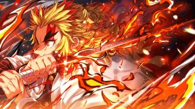 Serene Kyojuro Wallpaper Abstract Wallpaper 4K 1920x1080 Hd, Desktop, Wallpaper, Of, Kyojuro, Rengoku, From, The, Anime, Demon, Slayer:, Kimetsu, White, Ultrawide, Full HD