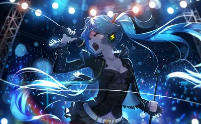 Anime Hatsune Miku Vocaloid Character Abstract Wallpaper 4K 2560x1572 Anime-style, Hd, Desktop, Wallpaper, Featuring, Hatsune, Miku, A, Vocaloid, Character, Performing, Energetically, White, Pink, Ultrawide, QHD