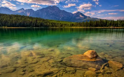 Tranquil Lake Crystal Clear Nature Wallpaper 4K 2560x1600 Hd, Desktop, Wallpaper, Featuring, A, Tranquil, Lake, With, Crystal-clear, Water, Forested, Shoreline, Brown, Ultrawide, QHD