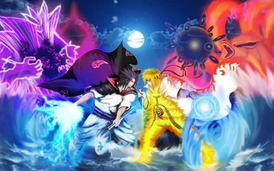 Naruto Uzumaki Sasuke Abstract Wallpaper 4K 1920x1200 An, Hd, Desktop, Wallpaper, Featuring, Naruto, Uzumaki, And, Sasuke, Uchiha, Anime, Depicted, White, Ultrawide, Full HD