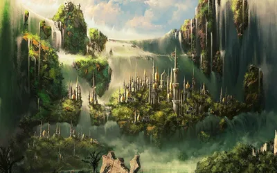 Vivid Fantasy Wallpaper World Wallpaper 4K 1920x1200 Hd, Fantasy, City, Desktop, Wallpaper, Featuring, A, Stunning, Cityscape, Towering, Spires, Lush, Gray, Ultrawide, Full HD