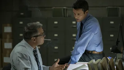 Crisp Mindhunter Wallpaper Abstract Wallpaper 4K 3429x1935 Hd, Desktop, Wallpaper, From, 'mindhunter', Featuring, Two, Characters, 039, Mindhunter, Discussion, Inside, Gray, Brown, Ultrawide, QHD
