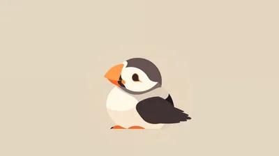 Minimalist Cute Puffin Minimal Wallpaper 4K 5824x3264 A, Minimalist, Hd, Desktop, Wallpaper, Featuring, Cute, Puffin, Perched, Against, Soft, Beige, White, Ultrawide, 4k