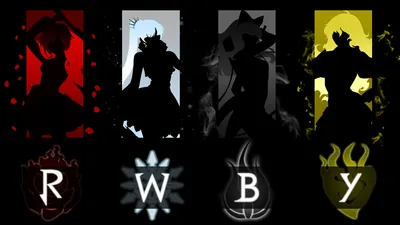 Stylized Silhouettes Rwby Anime Black/Dark Wallpaper 4K 1920x1080 Hd, Pc, Desktop, Wallpaper, Featuring, Stylized, Silhouettes, Of, Rwby, Anime, Characters, Against, Gray, Ultrawide, Full HD