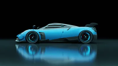 Serene Blue Wallpaper Cars Wallpaper 4K 1920x1080 Blue, Pagani, Huayra, Sports, Car, In, Profile, On, Reflective, Floor, High-definition, Desktop, Black, Ultrawide, Full HD