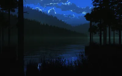 Artistic Dark Tranquil Lake Nature Wallpaper 4K 1920x1200 Artistic, Dark, Hd, Pc, Desktop, Wallpaper, Featuring, A, Tranquil, Lake, Surrounded, Silhouettes, Red, Brown, Ultrawide, Full HD