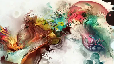 Abstract Artistic Vibrant Colors Abstract Wallpaper 4K 1920x1080 An, Abstract, Artistic, Wallpaper, Featuring, Vibrant, Colors, And, Dynamic, Swirls, Creating, Visually, White, Ultrawide, Full HD