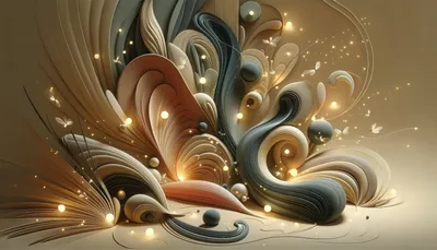 Abstract Art Swirling Patterns Firefly Abstract Wallpaper 4K 3584x2048 Hd, Desktop, Wallpaper, Featuring, Abstract, Art, With, Swirling, Patterns, Firefly-like, Light, Accents, Brown, Ultrawide, QHD