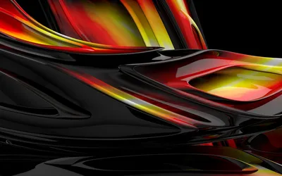 Abstract Design Smooth Abstract Wallpaper 4K 1920x1200 Abstract, 3d, Design, Featuring, Smooth, Flowing, Shapes, And, Vibrant, Red, Yellow, Black, Brown, Ultrawide, Full HD