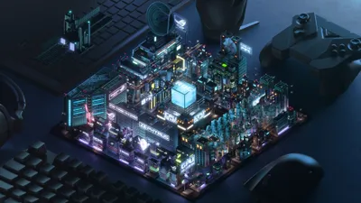 Bold Asus Wallpaper Games Wallpaper 4K 3840x2160 Hd, Desktop, Wallpaper, Featuring, An, Asus, Rog, Motherboard, Neon, Lights, Showcasing, Advanced, Brown, Ultrawide, 4k