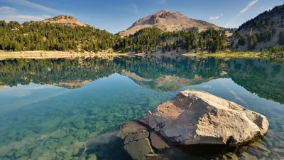 Serene Mountain Landscape Reflected Nature Wallpaper 4K 3840x2160 Hd, Wallpaper, Of, A, Serene, Mountain, Landscape, Reflected, Crystal-clear, Lake, Prominent, Rock, Gray, Ultrawide, 4k