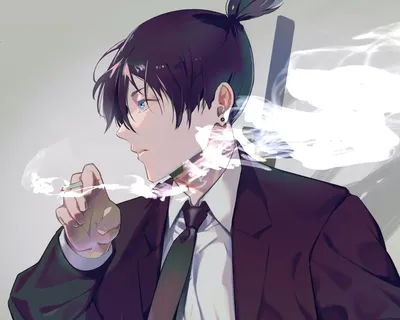 Aki Hayakawa Chainsaw Man Abstract Wallpaper 4K 2177x1741 Aki, Hayakawa, From, Chainsaw, Man, In, A, Sharp, Suit, Exhaling, Smoke, Focused, White, Brown, Gray, Square, Full HD