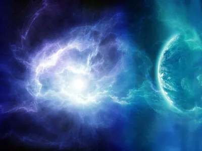 Artistic Depicting Glowing Planet Space Wallpaper 4K 1600x1200 Artistic, Hd, Desktop, Wallpaper, Depicting, A, Glowing, Planet, Surrounded, Cosmic, Clouds, Bright, White, Landscape