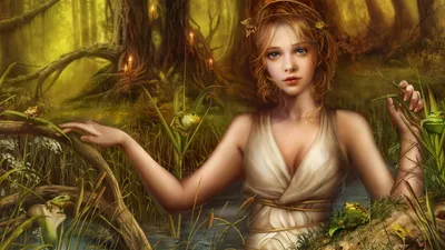 Vibrant Fantasy Wallpaper Fantasy Wallpaper 4K 1920x1080 Fantasy, Hd, Wallpaper, Of, A, Woman, With, Flowing, Hair, Mystical, Forest, Dressed, Gray, Ultrawide, Full HD