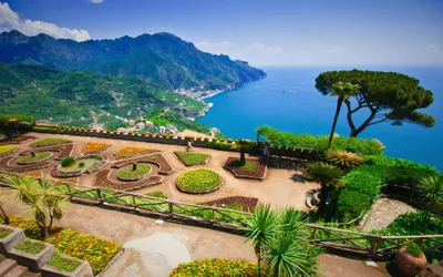Amalfi Coast Ravello Italy Abstract Wallpaper 4K 3840x2400 View, Of, Amalfi, Coast, From, Ravello, Italy, White, Pink, Ultrawide, 4k