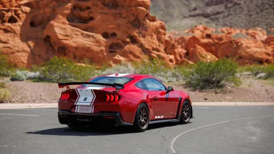Red Shelby Super Snake Muscle Cars Wallpaper 4K 3840x2160 Hd, Desktop, Wallpaper, Of, A, Red, Shelby, Super, Snake, Muscle, Car, Parked, Gray, Ultrawide, 4k