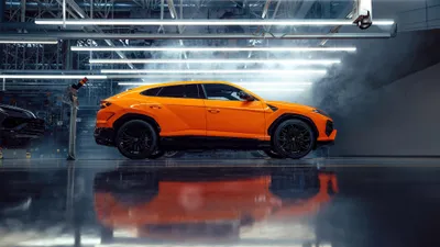 Bright Orange Sleek Industrial Cars Wallpaper 4K 3840x2160 Hd, Wallpaper, Of, A, Bright, Orange, Lamborghini, Urus, Parked, Sleek, Industrial, Garage, Gray, Red, Ultrawide, 4k