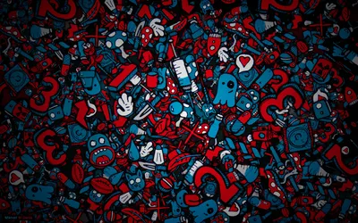Abstract Definition Vibrant Mix Abstract Wallpaper 4K 1920x1200 An, Abstract, High-definition, Desktop, Wallpaper, Featuring, A, Vibrant, Mix, Red, Blue, Shapes, Black, Ultrawide, Full HD