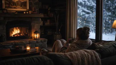 Radiant Cozy Wallpaper Nature Wallpaper 4K 3840x2160 Cozy, Winter, 4k, Ultra, Hd, Pc, Desktop, Wallpaper, Person, Wrapped, Blankets, Sofa, Gray, Ultrawide
