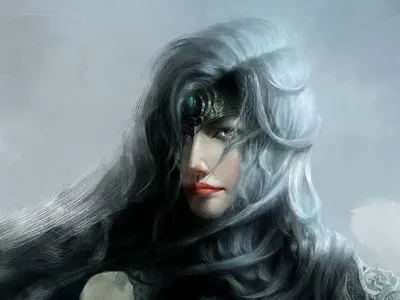 Fantasy Woman Long Flowing Hair Fantasy Wallpaper 4K 1600x1200 Hd, Desktop, Wallpaper, Featuring, A, Fantasy, Woman, With, Long, Flowing, Hair, Mysterious, Gray, Landscape