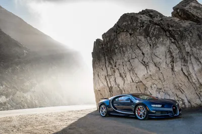 Misty Chiron Wallpaper Cars Wallpaper 4K 4096x2732 A, Stunning, Bugatti, Chiron, Parked, Against, Dramatic, Rocky, Backdrop, Showcasing, Sleek, Design, White, Landscape, 4k
