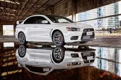 Misty Sleek Wallpaper World Wallpaper 4K 4096x2730 A, Sleek, White, Mitsubishi, Lancer, Evolution, Is, Showcased, Reflecting, Beautifully, Wet, Surface, Ultrawide, 4k