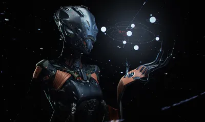 Vibrant Sci Wallpaper Space Wallpaper 4K 1920x1142 Hd, Sci-fi, Desktop, Wallpaper:, Depicting, A, Dark, Futuristic, Robot, Manipulating, Glowing, Holographic, Brown, Gray, Ultrawide, Full HD