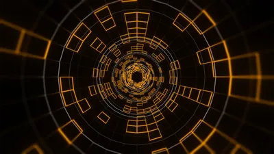 Abstract Illuminated Tunnel Abstract Wallpaper 4K 3200x1800 Abstract, Hd, Desktop, Wallpaper, Featuring, An, Illuminated, Tunnel, Glowing, Orange, Squares, Geometric, Black, Ultrawide, QHD