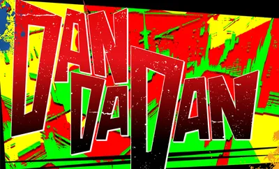 Radiant Anime Wallpaper Abstract Wallpaper 4K 2781x1683 Hd, Anime, Desktop, Wallpaper, Featuring, Bold, Stylized, Dandadan, Text, Vibrant, Red, Yellow, Black, Green, Ultrawide, QHD