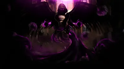 Radiant Dark Wallpaper Black/Dark Wallpaper 4K 1920x1080 A, Dark, Angel, Figure, Shrouded, In, Shadows, With, Expansive, Wings, Hooded, Cloak, White, Ultrawide, Full HD