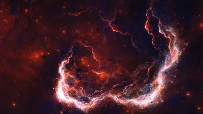 Vibrant Sci Glowing Nebula Wallpaper 4K, Space category