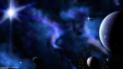 Blue Nebula Space Wallpaper 4K, Space category