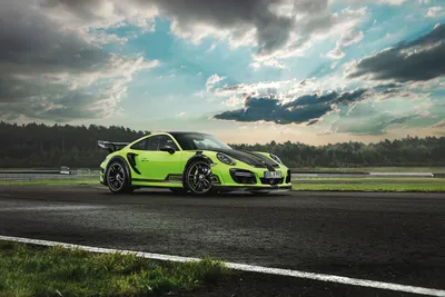 Vibrant Green Turbo Gtstreet Cars Wallpaper 4K 3000x2000 A, Vibrant, Green, Porsche, 911, Turbo, S, Gtstreet, Supercar, Parked, Race, Track, Gray, Landscape, QHD
