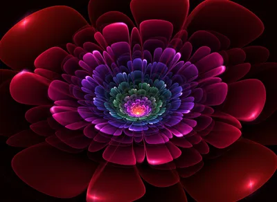 Vibrant Psychedelic Fractal Flower Abstract Wallpaper 4K 2560x1871 A, Vibrant, Psychedelic, Fractal, Flower, Bursts, With, Colors, Showcasing, Mesmerizing, Blend, Deep, Brown, Landscape, QHD