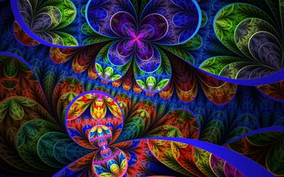 Vivid Vibrant Wallpaper Abstract Wallpaper 4K 2560x1600 Vibrant, Psychedelic, Fractal, Artwork, With, Colorful, Swirling, Patterns, Creating, Abstract, Trippy, Design, Blue, Brown, Ultrawide, QHD