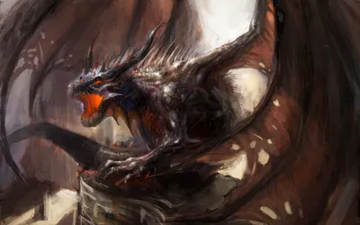 Sleek Depicting Wallpaper Fantasy Wallpaper 4K 1920x1200 Hd, Desktop, Wallpaper, Depicting, A, Majestic, Dragon), With, Expansive, Wings, Ferocious, Expression, White, Ultrawide, Full HD