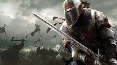 Depicting Knight Armor Fantasy Wallpaper 4K 1920x1080 Hd, Wallpaper, Depicting, A, Knight, In, Armor, Wielding, Sword, Battlefield, Dramatic, Fantasy-themed, Gray, Ultrawide, Full HD