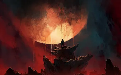 Fantasy Towering Rocky Wallpaper 4K, Space category