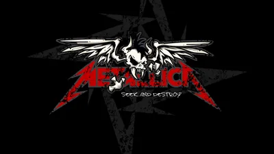 Metallica Logo Winged Skull Black/Dark Wallpaper 4K 2560x1440 Hd, Desktop, Wallpaper, Featuring, A, Metallica, Logo, With, Winged, Skull, Text, Seek, Red, White, Ultrawide, QHD
