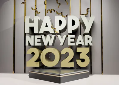 Happy New Year Abstract Wallpaper 4K 3500x2500 Happy, New, Year, Holiday, 2023, Hd, Desktop, Gray, White, Landscape, QHD