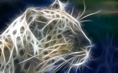 Stylized Leopard Luminous Abstract Wallpaper 4K 1680x1050 Hd, Desktop, Wallpaper, Of, A, Stylized, Leopard, With, Luminous, Abstract, Lines, Highlighting, Gray, White, Ultrawide