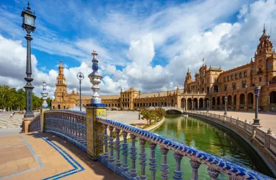 Epic Seville Wallpaper World Wallpaper 4K 2048x1338 Hd, Pc, Desktop, Wallpaper, Of, Seville's, Plaza, De, Seville, 039, Espa, Ornate, White, Pink, Ultrawide, Full HD