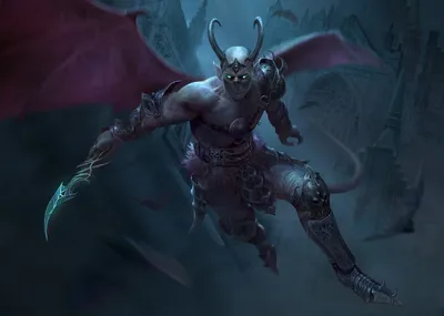 Radiant Dark Wallpaper Black/Dark Wallpaper 4K 1920x1369 Hd, Pc, Desktop, Wallpaper, Featuring, A, Dark, Demon, Glowing, Eyes, Prominent, Horns, Brown, Landscape, Full HD