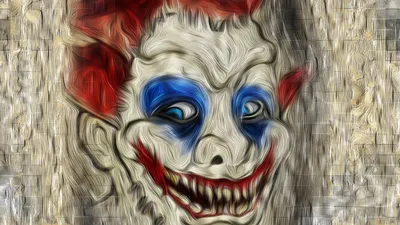 Dark Oil Painting Sinister Black/Dark Wallpaper 4K 1920x1080 A, Dark, Oil, Painting, Of, Sinister, Clown, Featuring, Vivid, Colors, Menacing, Smile, Gray, Ultrawide, Full HD