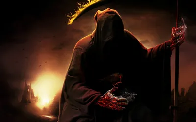 Dark Grim Reaper Glowing Skeletal Black/Dark Wallpaper 4K 2560x1600 Dark, Grim, Reaper, With, Glowing, Skeletal, Hands, And, Hooded, Cloak, Set, Against, White, Ultrawide, QHD