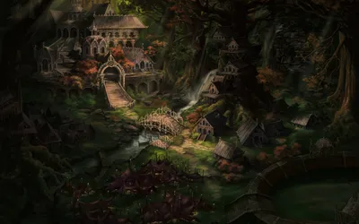 Bold Mystical Wallpaper World Wallpaper 4K 1920x1200 A, Mystical, Fantasy, City, Nestled, In, Lush, Landscape, Featuring, Intricate, Architecture, Bridges, Brown, Ultrawide, Full HD